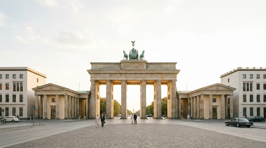 La porte de Brandebourg à Berlin sous une lumière douce