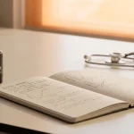 Concept de recherche médicale autour du CBD, flacon d'huile et stéthoscope, sur fond clair